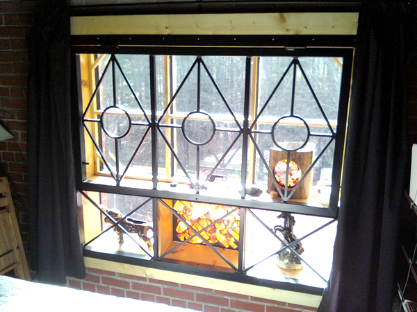 Installed security bars